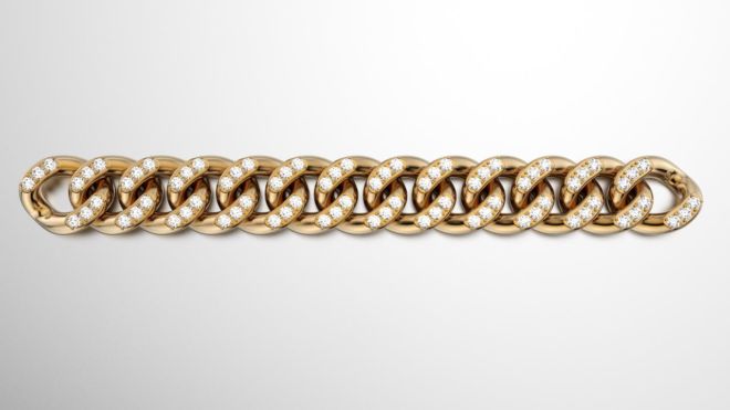 Curb Chain with 3mm diamonds Top without clasp